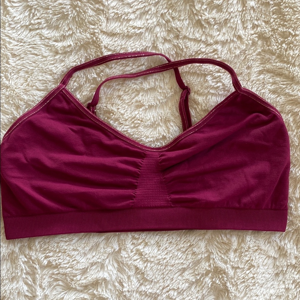 Fabletics Women's Burgundy Bralette